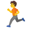 Person Running Emoji 🏃 image - Google Noto Color style