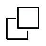 重なっている白い四角 ⮺ image - OpenMoji style