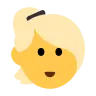 Woman: Blond Hair Emoji 👱‍♀️ image - Tossface style