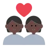 Couple With Heart: Dark Skin Tone Emoji 💑🏿 image - Tossface style