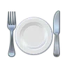 Emoji Forchetta e coltello con piastra 🍽 image - Telegram style