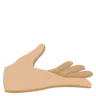 Palm Up Hand: Medium-Light Skin Tone Emoji 🫴🏼 image - Google Noto Color style