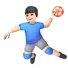 Man Playing Handball: Light Skin Tone Emoji 🤾🏻‍♂️ image - Samsung style