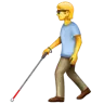 Person With White Cane Emoji 🧑‍🦯 image - WhatsApp style