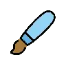 Unterer linker Pinsel Emoji 🖌 image - OpenMoji style