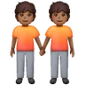 People Holding Hands: Medium-Dark Skin Tone Emoji 🧑🏾‍🤝‍🧑🏾 image - Samsung style