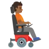 Person In Motorized Wheelchair Facing Right: Medium-Dark Skin Tone Emoji 🧑🏾‍🦼‍➡️ image - Google Noto Color style