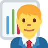 Man Office Worker Emoji 👨‍💼 image - Twitter / X (Twemoji) style