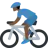 Man Biking: Dark Skin Tone
