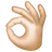 Ok Hand: Light Skin Tone