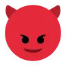 Emoji Volto sorridente con le corna 😈 image - Tossface style