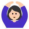 Woman Gesturing Ok: Light Skin Tone Emoji 🙆🏻‍♀️ image - Tossface style