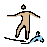 Person Surfing: Medium-Light Skin Tone Emoji 🏄🏼 image - OpenMoji style