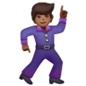 Man Dancing: Medium-Dark Skin Tone Emoji 🕺🏾 image - Samsung style