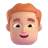 Man: Medium-Light Skin Tone, Red Hair
