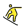 Snowboarder Emoji 🏂 image - OpenMoji style