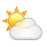 Sonne hinter der Wolke Emoji ⛅ image - Telegram style