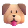 Dog Face Emoji 🐶 image - Microsoft 3D Fluent style