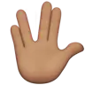 Vulcan Salute: Medium Skin Tone Emoji 🖖🏽 image - Apple style