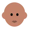 Woman: Medium Skin Tone, Bald Emoji 👩🏽‍🦲 image - Tossface style