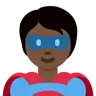 Superhero: Dark Skin Tone Emoji 🦸🏿 image - Twitter / X (Twemoji) style