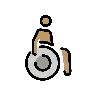 Person In Manual Wheelchair: Medium Skin Tone Emoji 🧑🏽‍🦽 image - OpenMoji style