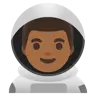 Man Astronaut: Medium-Dark Skin Tone Emoji 👨🏾‍🚀 image - Google Noto Color style