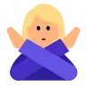 Woman Gesturing No: Medium-Light Skin Tone Emoji 🙅🏼‍♀️ image - Tossface style