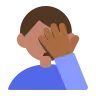 Man Facepalming: Medium Skin Tone Emoji 🤦🏽‍♂️ image - Tossface style