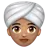 Woman Wearing Turban: Medium Skin Tone