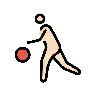 Person Bouncing Ball: Light Skin Tone Emoji ⛹🏻 image - OpenMoji style