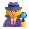 Woman Detective: Light Skin Tone Emoji 🕵🏻‍♀️ image - Microsoft 3D Fluent style