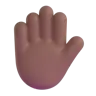 Raised Hand: Medium-Dark Skin Tone Emoji ✋🏾 image - Microsoft 3D Fluent style