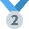 2 위 메달 Emoji 🥈 image - Twitter / X (Twemoji) style