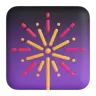 Emoji Fuochi d'artificio 🎆 image - Microsoft 3D Fluent style