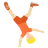 Person Cartwheeling: Medium-Light Skin Tone