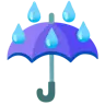Yağmur damlaları ile şemsiye Emoji ☔ image - Google Noto Color style