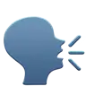 Emoji Speaking Head In Silhouette 🗣 image - Apple style