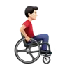 Man In Manual Wheelchair Facing Right: Light Skin Tone Emoji 👨🏻‍🦽‍➡️ image - Apple style
