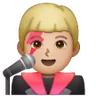 Man Singer: Medium-Light Skin Tone Emoji 👨🏼‍🎤 image - Samsung style