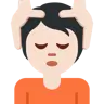 Person Getting Massage: Light Skin Tone Emoji 💆🏻 image - Twitter / X (Twemoji) style