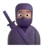 Ninja: Medium Skin Tone Emoji 🥷🏽 image - Microsoft 3D Fluent style