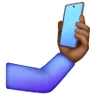 Selfie: Medium-Dark Skin Tone Emoji 🤳🏾 image - Samsung style