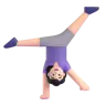 Woman Cartwheeling: Light Skin Tone Emoji 🤸🏻‍♀️ image - Microsoft 3D Fluent style