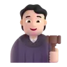 Judge: Light Skin Tone Emoji 🧑🏻‍⚖️ image - Microsoft 3D Fluent style