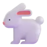 Lapin Emoji 🐇 image - Microsoft 3D Fluent style