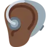Ear With Hearing Aid: Dark Skin Tone Emoji 🦻🏿 image - Twitter / X (Twemoji) style