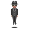 Person In Suit Levitating: Medium Skin Tone Emoji 🕴🏽 image - WhatsApp style
