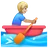 Man Rowing Boat: Medium-Light Skin Tone