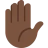 Raised Hand: Dark Skin Tone Emoji ✋🏿 image - Twitter / X (Twemoji) style